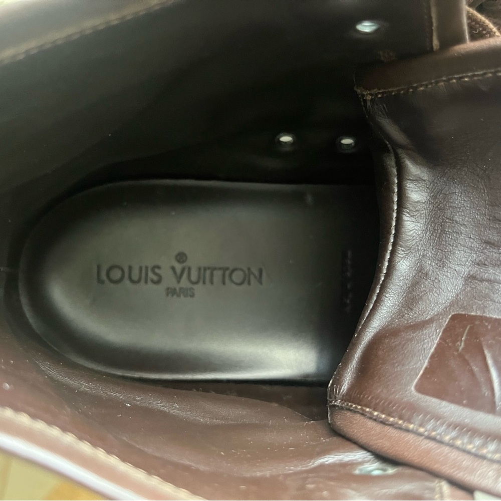 Authentic LV Damier leather High-Top Sneakers - Picture 7 of 10